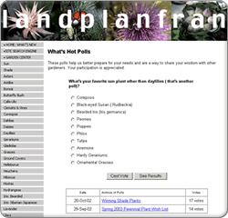 example of the polling booth layout showing the question for the poll and the answers to choose from underneath